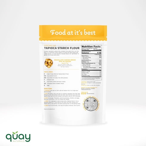 1.5 lb 100% Quay Naturals Organic Tapioca Starch Flour - Gluten Free, Non-GMO - Yuca Root - Thickening Agent for Sauces