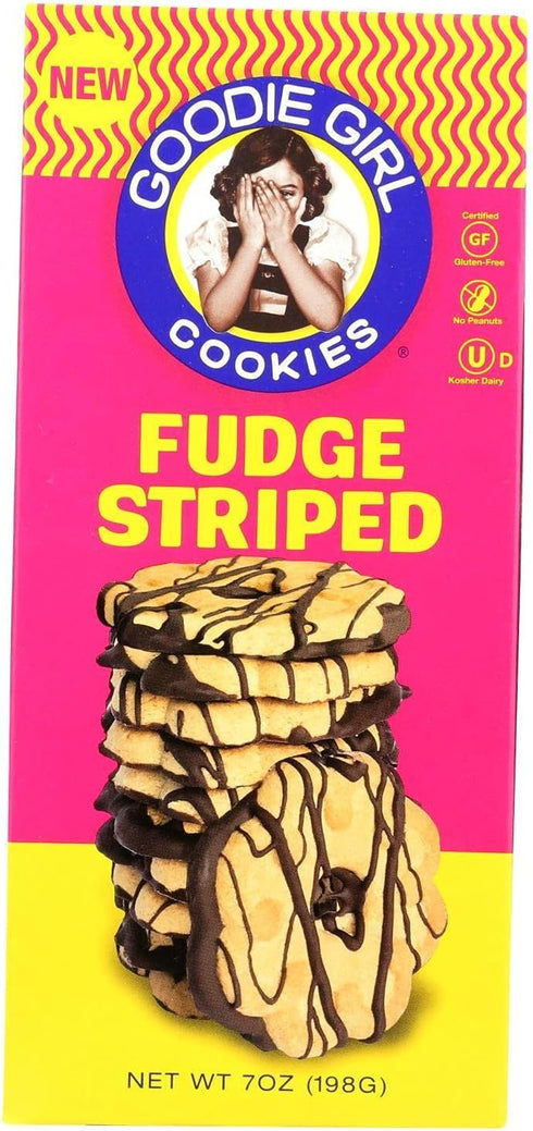 Goodie Girl Cookies, Cookie, Fudge Striped, Pack of 6, Size 7 OZ,