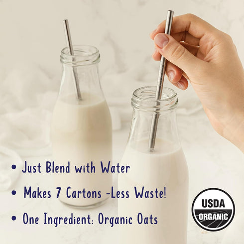 1 lb. (16 oz) Wilderness Poets, Organic Oat Milk Powder - - Single Ingredient, No Additives, Blend for Creamy, Instant