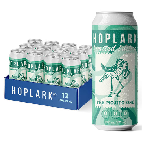 HOPLARK Sparkling HopTea THE MOJITO ONE, 16fl oz Tall Cans (Pack of