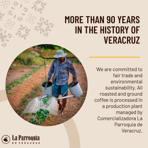LA PARROQUIA DE VERACRUZ Pot Coffee 6.34 oz, Soluble Granulated Coffee with Caramelized Sugar, Cinnamon, Piloncillo,