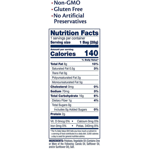 Cape Cod Chips 1oz (Pack 24, 24 Oz) Cape Cod Original Kettle Cooked Potato Chips, Gluten-Free Bag of Total