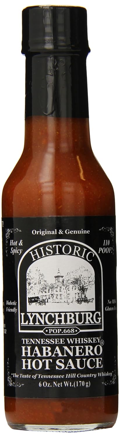 HISTORIC LYNCHBURG Lynchburg Tennessee Whiskey Habanero Hot Sauce, 6 Ounce