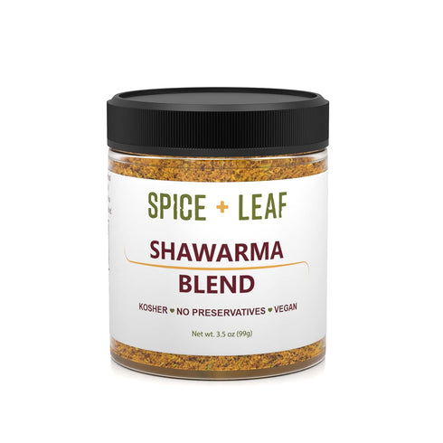 Premium Shawarma Spice Seasoning by Spice + Leaf 3.5 Oz Kosher Vegan Preservative Free Spice Blend