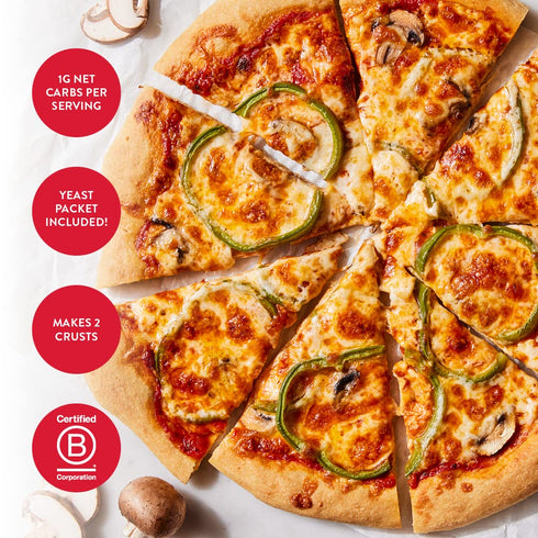 King Arthur Baking Keto Pizza Crust Mix, Low Carb & Keto Friendly, 1g Net Carbs Per Serving, 10.25 oz