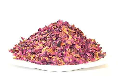 4 OZ Greenhilltea Premium Dried Rose Petals - Rose Tea - Edible Flowers for drinks, Baking, Desserts, Cocktails