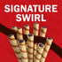 14oz 6Pk Pirouline Rolled Wafers Dark Chocolate Rolled Wafer Sticks Bundled with Serving Tongs, Crme Filled Wafers