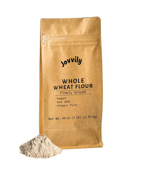 Jovvily Whole Wheat Flour - 3 lb - Always Pure - Vegan