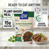 Mega Qrave 10 oz 15g Plant-Based Grilled & Smoky Strips with Quinoa & Rice, Ready-to-Eat Shelf-Stable Vegan Meal