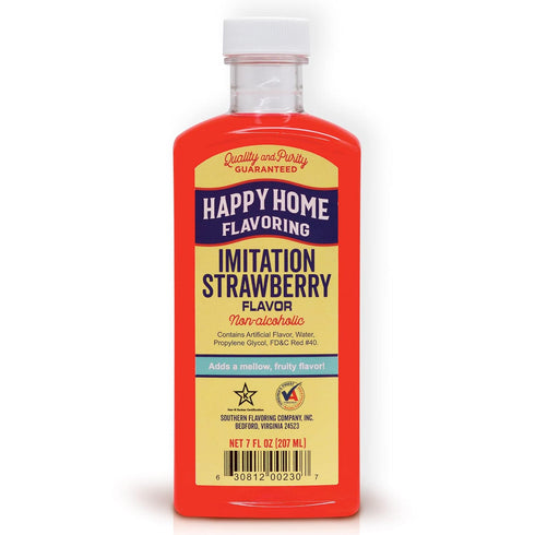 Happy Home Imitation Strawberry Flavoring, Non-Alcoholic, Certified Kosher - 7 oz