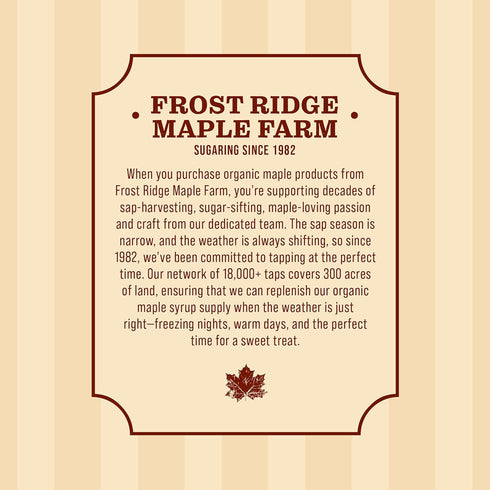 Frost Ridge Maple Farm Organic Powdered Granulated Maple Sugar, Grade A, 8 oz.