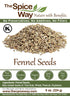 The Spice Way Fennel Seed, Bulk Whole Seeds for Tea and Cooking, 8 oz
