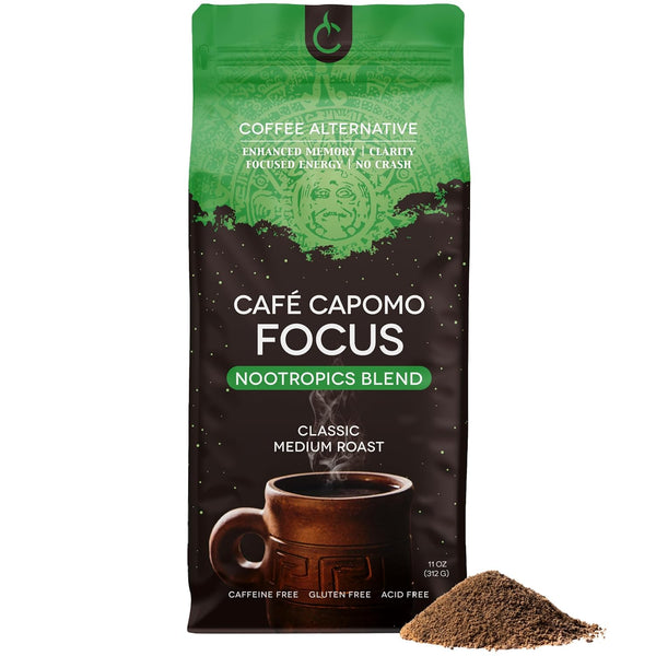 Tattva's Herbs Cafe Capomo Focus Nootropic Coffee Alternative, Caffeine & Acid Free,