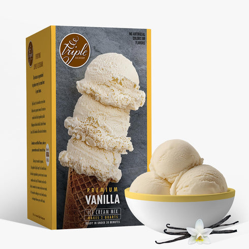 (2) 5 2 (2 Pack, Triple Scoop - Premium Vanilla Ice Cream Mix For Ice Cream Maker. Simple, Easy, Delicious. From