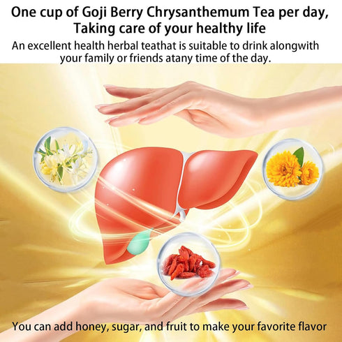 8 (2BOX (30Bag)) Goji Berry Chrysanthemum Tea for Liver Health, Dandelion Wolfberry Tea Bags, Excellent Raw Material