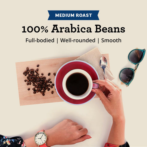 12 (Pack 6) Seattle's Best Coffee Portside Blend Medium Roast Whole Bean Coffee | Ounce Bags