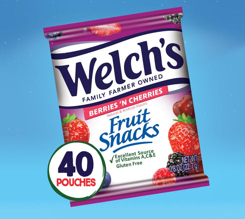 Pack, 0.8 oz (Pack 120) Welch's Fruit Snacks Bundle, Mixed Fruit, Berries 'N Cherries & Island Fruits, Gluten Free