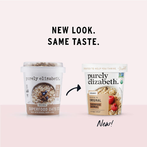 2oz (12 purely elizabeth Organic Original, Oatmeal Cups Meals), Gluten-Free, Instant, Overnight