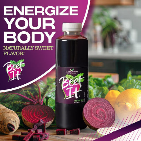 25.4 Fl.oz (6 Pack) 100% Packed BEET IT Organic Beet Juice, | Non GMO, Natural Organic Juice- Gluten Free, No Added