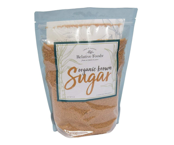 Organic Brown Sugar Bulk Resealable bag (3lb) - raw Light Brown sugar