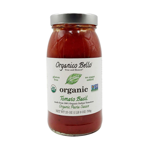 Organico Bello Tomato Basil Organic Pasta Sauce, 25 oz