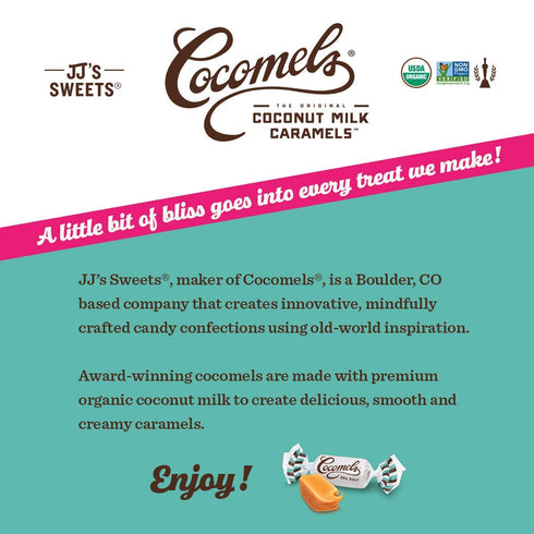3.5 oz, 3 Pack, Cocomels Sea Salt Coconut Milk Caramels, Dairy Free, Vegan, Organic