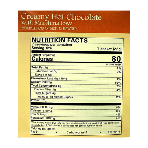 15g 7 Pack Nutmeg State Nutrition - High Protein Hot Cocoa - Instant Low Carb, Low Calorie Hot Chocolate Mix