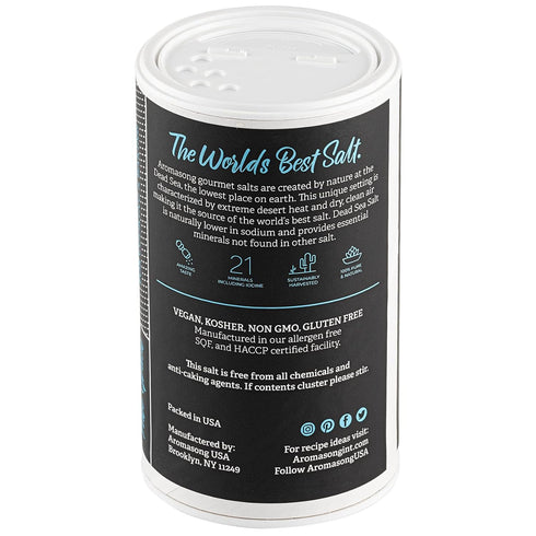 13 OZ. 2-Pack 100% Aromasong Low Sodium Sea Salt | | Saltshaker Natural Fine Grain Dead Sea Potassium Chloride