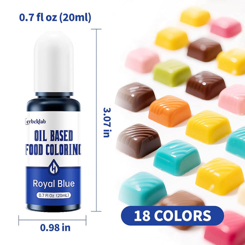18 20 ml Oil Based Food Coloring for Chocolate Colors x Concentrated Oil Food Dye for Melting Chocolate Candy Melts