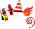 24 Pack Fireman Firefighter Cupcake Toppers - Fire Truck and Fire Extinguishing Cupcake Toppers for Birthday Party