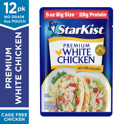 5 oz (Pack 12) StarKist Premium White Chicken, Pouch
