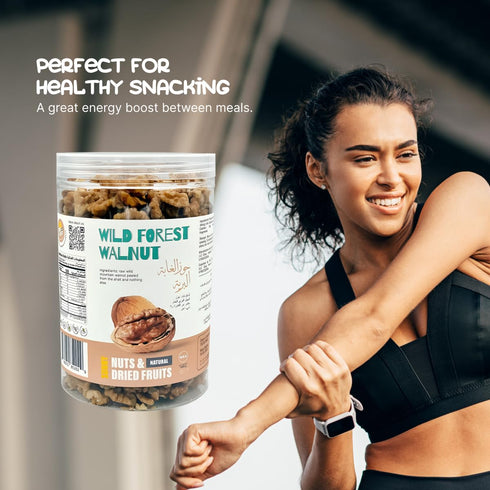 1.1 lb (500 Packed, SUN PLANET Walnut Halves, Raw Unsalted Shelled Walnuts Organic, g), Vacuum Fresh Nuts for Baking