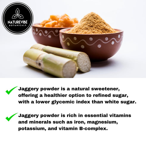 5lb 80 Naturevibe Botanicals Jaggery Powder | Pure & Natural Unrefined Sweetener | Gluten Free Sugar Substitute | No