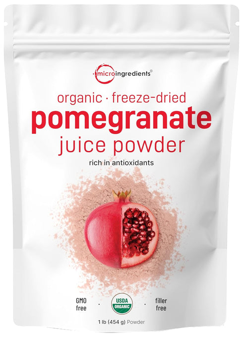 Organic Pomegranate Juice Powder, 1 Pound | 100% Natural Fruit Powder |