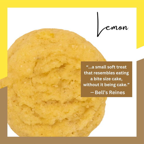 Packs, 6-Pack Bell's Reines Lemon Cookies, Soft Gourmet Small Batch, Healthy Snacks, Bakery Fresh Single Snack