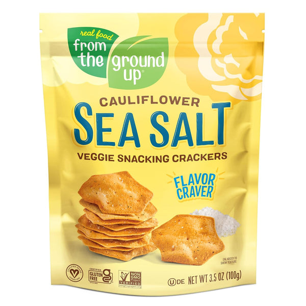 Real Food From The Ground Up Cauliflower Snacking Crackers - 6-Pack Snack