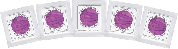 Yogurt Starter Cultures - Pack of 5 Freeze-dried Culture Sachets for Pure