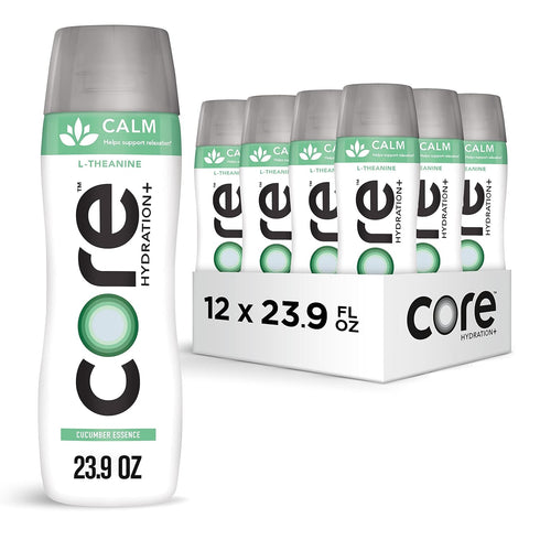 CORE Hydration+ Calm, Cucumber Essence Nutrient Enhanced Water with L-Theanine, 23.9 Fl
