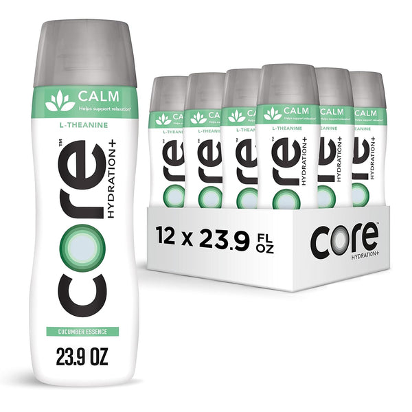 CORE Hydration+ Calm, Cucumber Essence Nutrient Enhanced Water with L-Theanine, 23.9 Fl