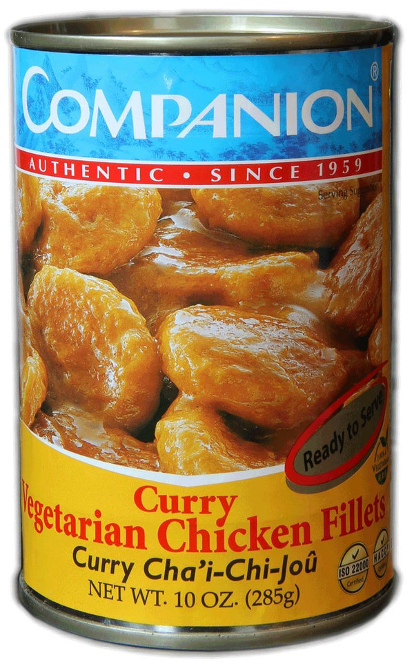Companion Foods Companion - Curry Vegetarian Chicken Fillets, 10 oz. Can (Pack of 6)