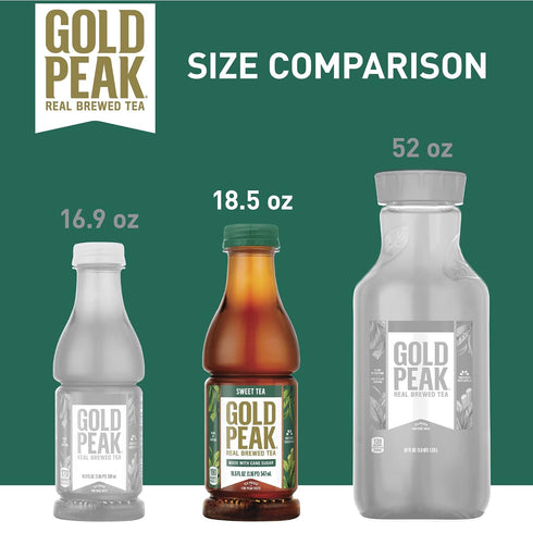 18.5 oz (12 Pack Gold Peak Sweetened Black Iced Tea Drink, fl Bottles)