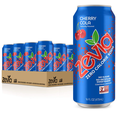 Zevia Pack, (12 Zero Calorie Soda Variety Cherry Cola, Energy Drinks ct)