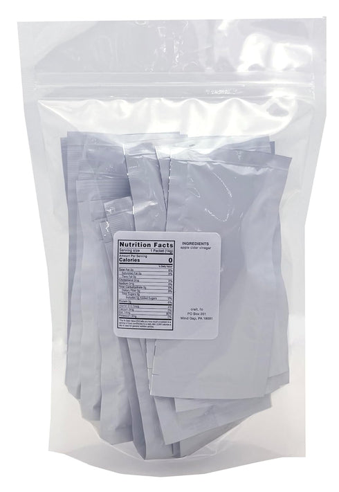 Packets Packets, Packets 25 Pack Packets (0.5 1 Packet) Apple Cider Vinegar ACV Individual Single Serve Apple Cider