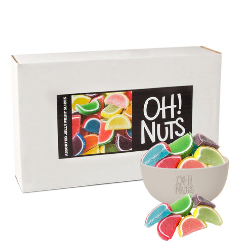 Oh! Nuts Jelly Fruit Slices Large Assorted Sugar Candy - 5lb Bulk