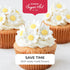 36 Count (3/4 Inch) Edible Daisy Cake Decorations, Mini Edible Flowers, White & Pink Sugar Flowers, Daisy Cupcake
