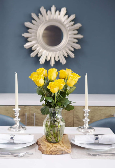 12 KaBloom PRIME NEXT DAY DELIVERY - Fall Collection - Bouquet of Fresh Yellow Roses Fresh For Delivery Prime.Gift