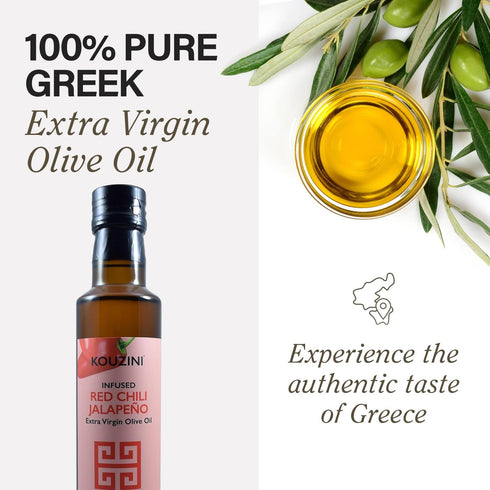 Co-Pressed Extra Virgin Olive Oil with Red Chili and Jalapeno
