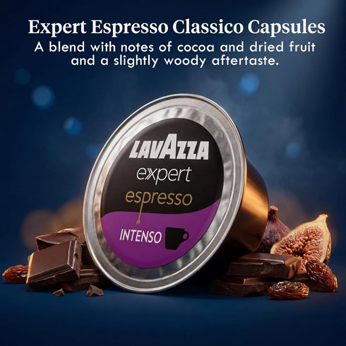 72 Count Lavazza Expert Espresso Intenso Capsules Dark Roast Coffee Pods with Arabica & Robusta Blend Bold Flavor