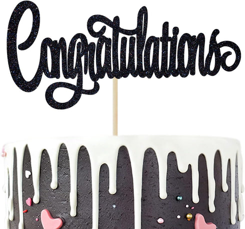 Congratulations Cake Topper, Congrats Grad Graduate Decorations for 2025 Graduation/Wedding/Birthday