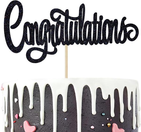Congratulations Cake Topper, Congrats Grad Graduate Decorations for 2025 Graduation/Wedding/Birthday